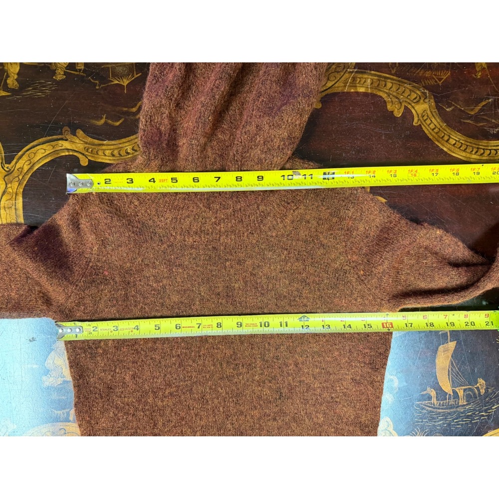 Jillian Jones Petite Rust Brown Kid Mohair Wool Cowl Neck Sweater Fall PS NWT - Picture 5 of 13
